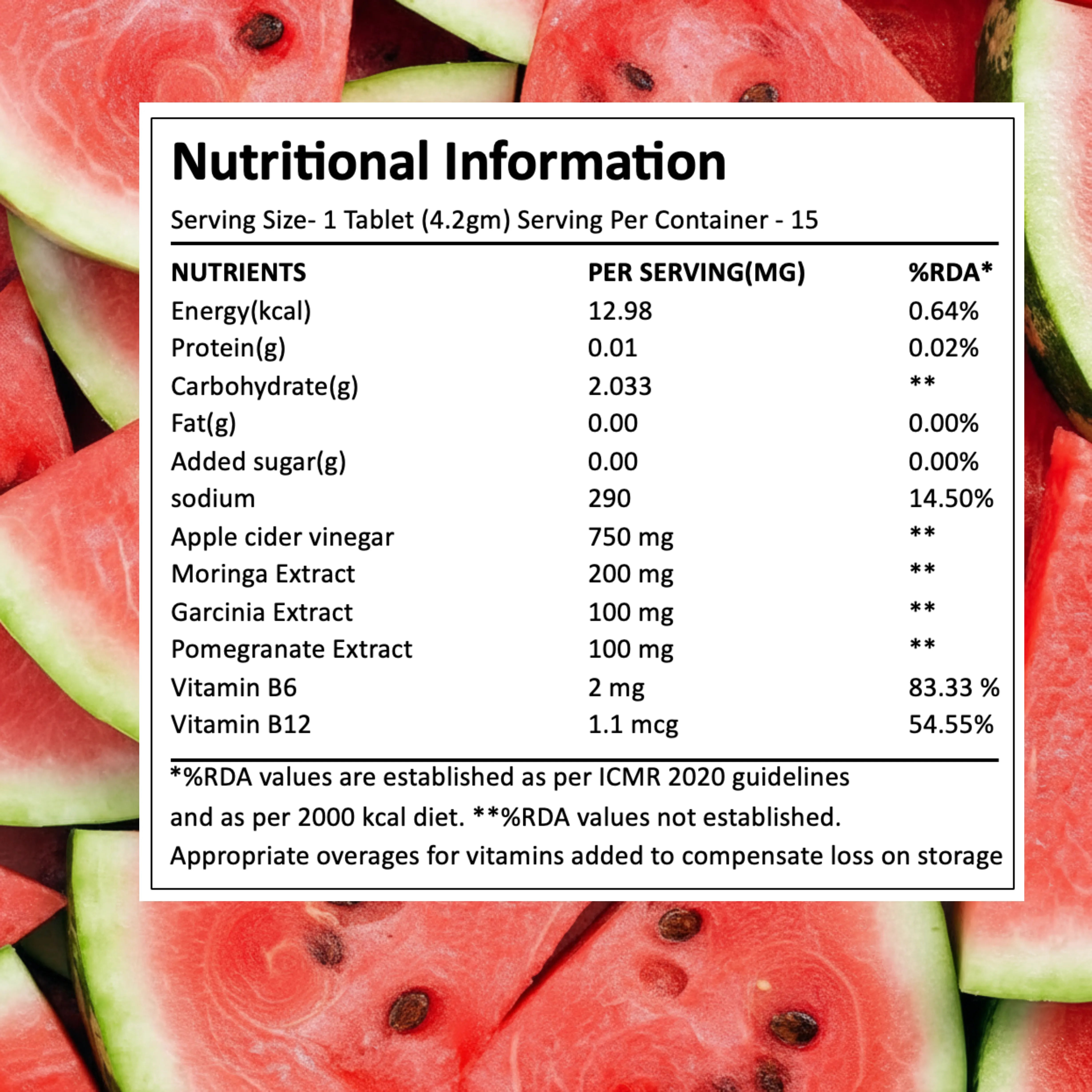 ACV Moringa TriBoost – Apple Cider Vinegar Effervescent Tablets | 750mg ACV | Moringa & Garcinia