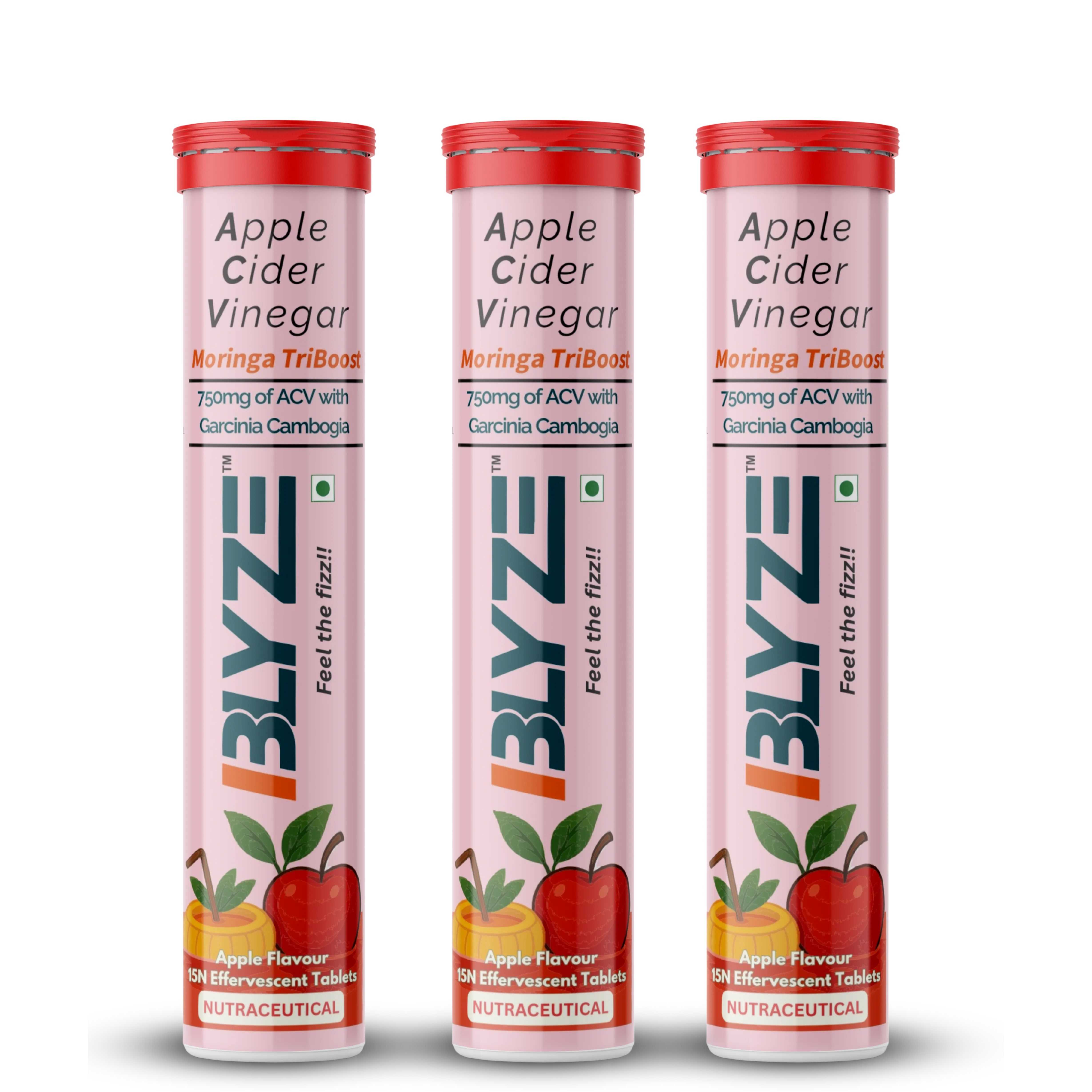 ACV Moringa TriBoost – Apple Cider Vinegar Effervescent Tablets | 750mg ACV | Moringa & Garcinia