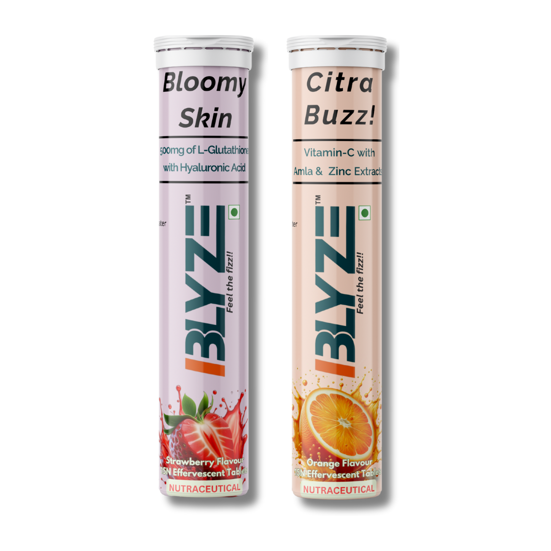 Glow-Up Ritual: Bloomy Skin (Strawberry Flavor) & Citra Buzz (Orange Flavor) Pack of 2