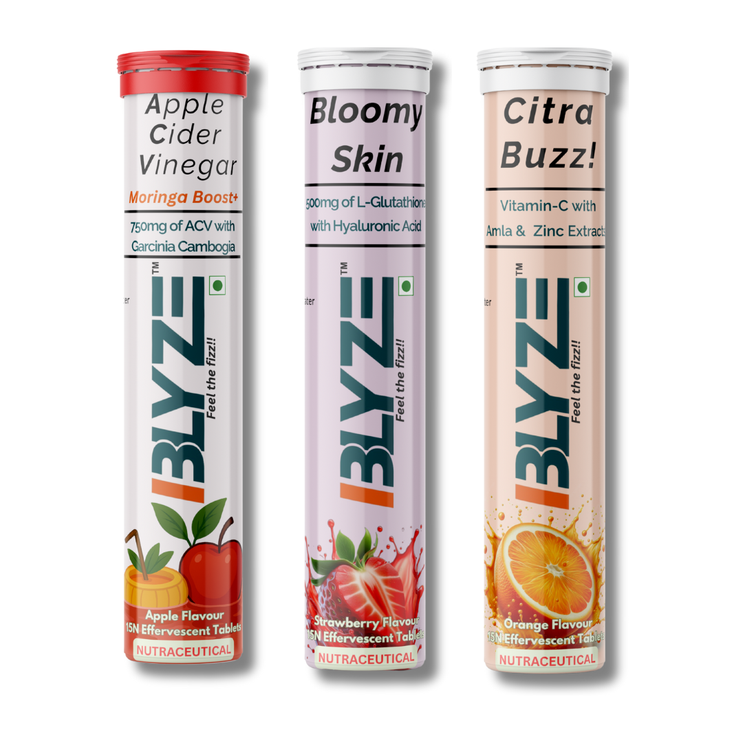 Sip & Slay Set: ACV Moringa Boost (Apple Flavor) & Bloomy Skin (Strawberry Flavor) & Citra Buzz (Orange Flavor) Pack of 3