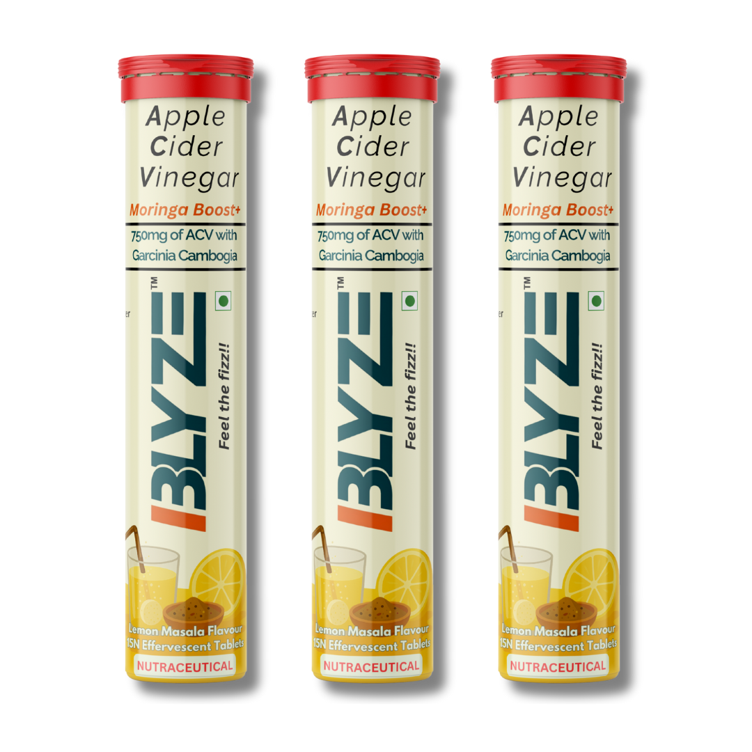 ACV Moringa Boost: Apple cider vinegar+ Moringa + Garcinia (Lemon Masala Flavour) Pack of 3