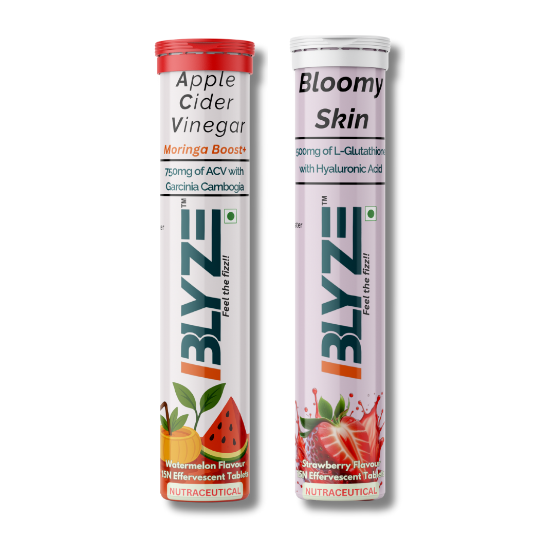Gut & Glow Pack: ACV Moringa Boost (Watermelon Flavour) and Bloomy Skin (Strawberry Flavor) Pack of 2
